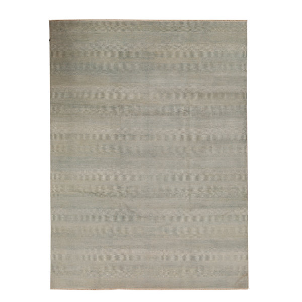 Bokara Rug Co., Inc. HandKnotted HighQuality Light Blue and Silver